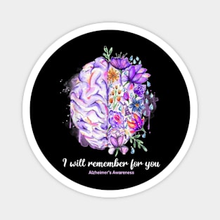 I Will Remember For You Butterfly Alzheimer's Awareness Magnet